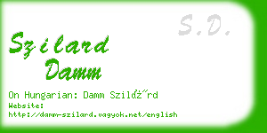 szilard damm business card